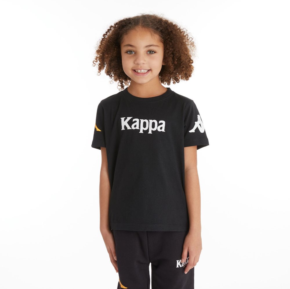 Kappa Authentic Paroo T Shirts Black | EG8205634