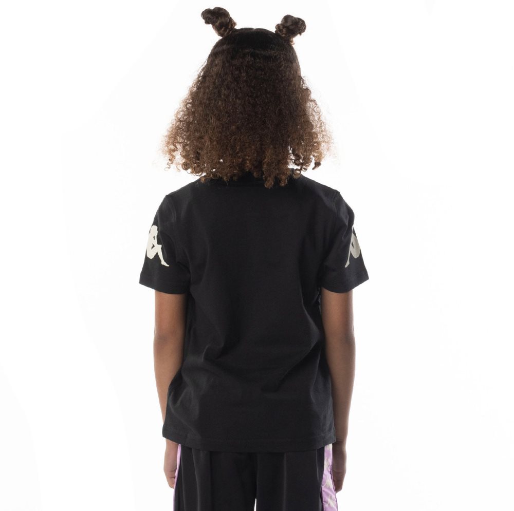 Kappa Authentic Paroo T Shirts Black Purple | EI2634098