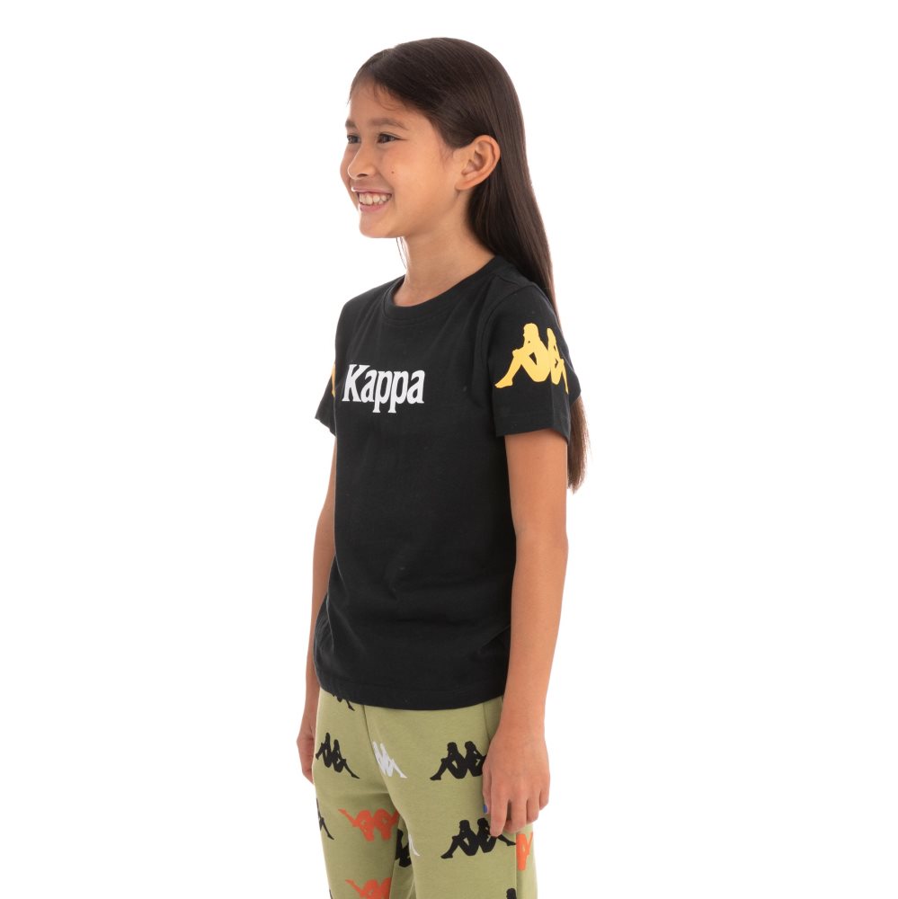 Kappa Authentic Paroo T Shirts Black | UX0654917