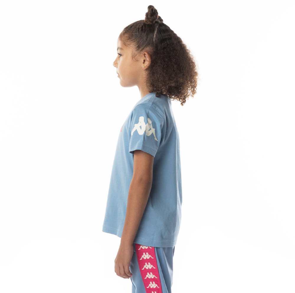 Kappa Authentic Paroo T Shirts Light Blue Pink | CT8106247