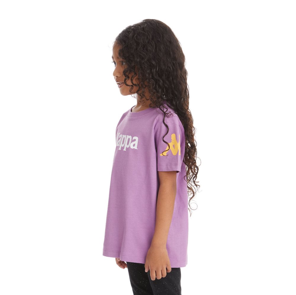 Kappa Authentic Paroo T Shirts Purple Lavender | CQ2149376