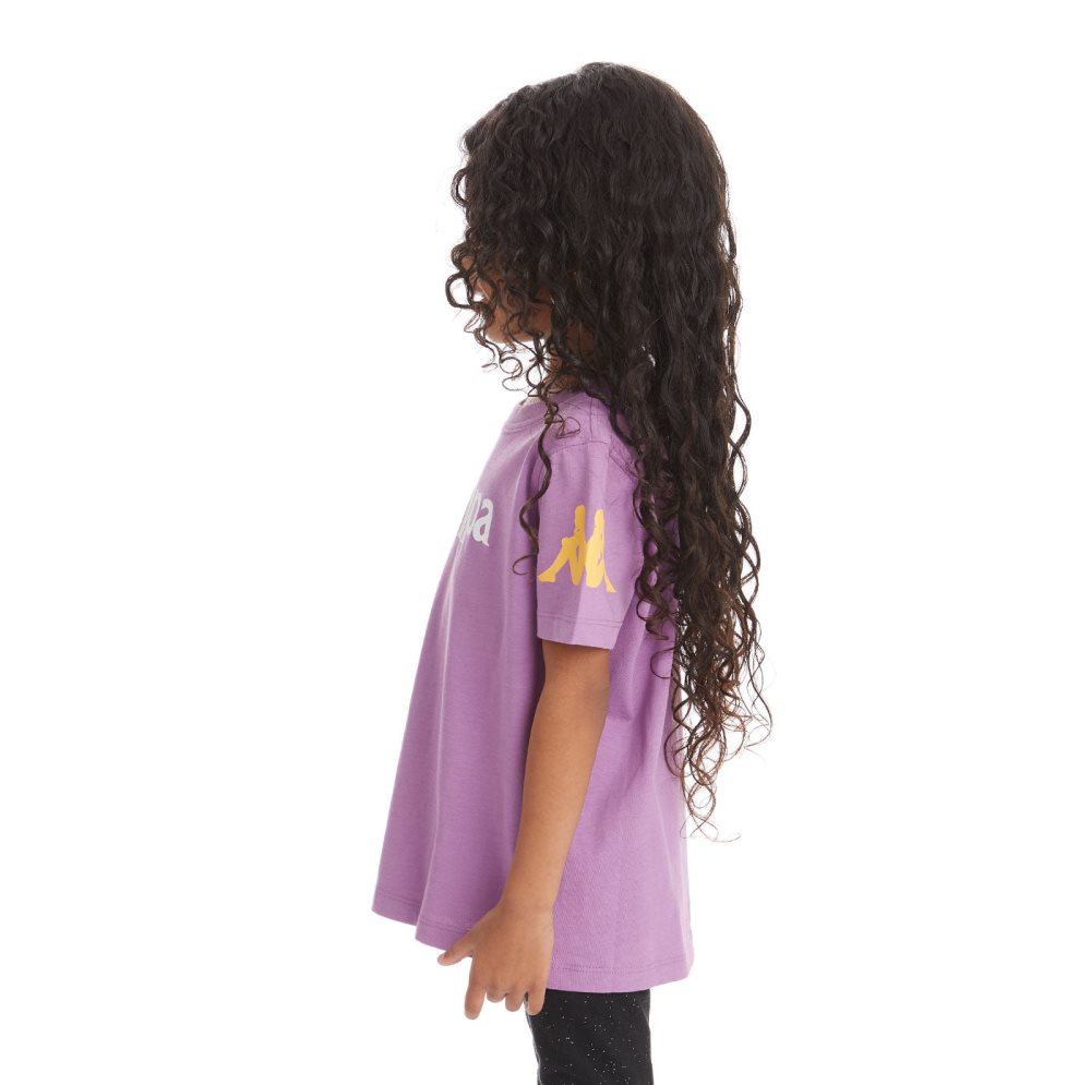 Kappa Authentic Paroo T Shirts Purple Lavender | CQ2149376