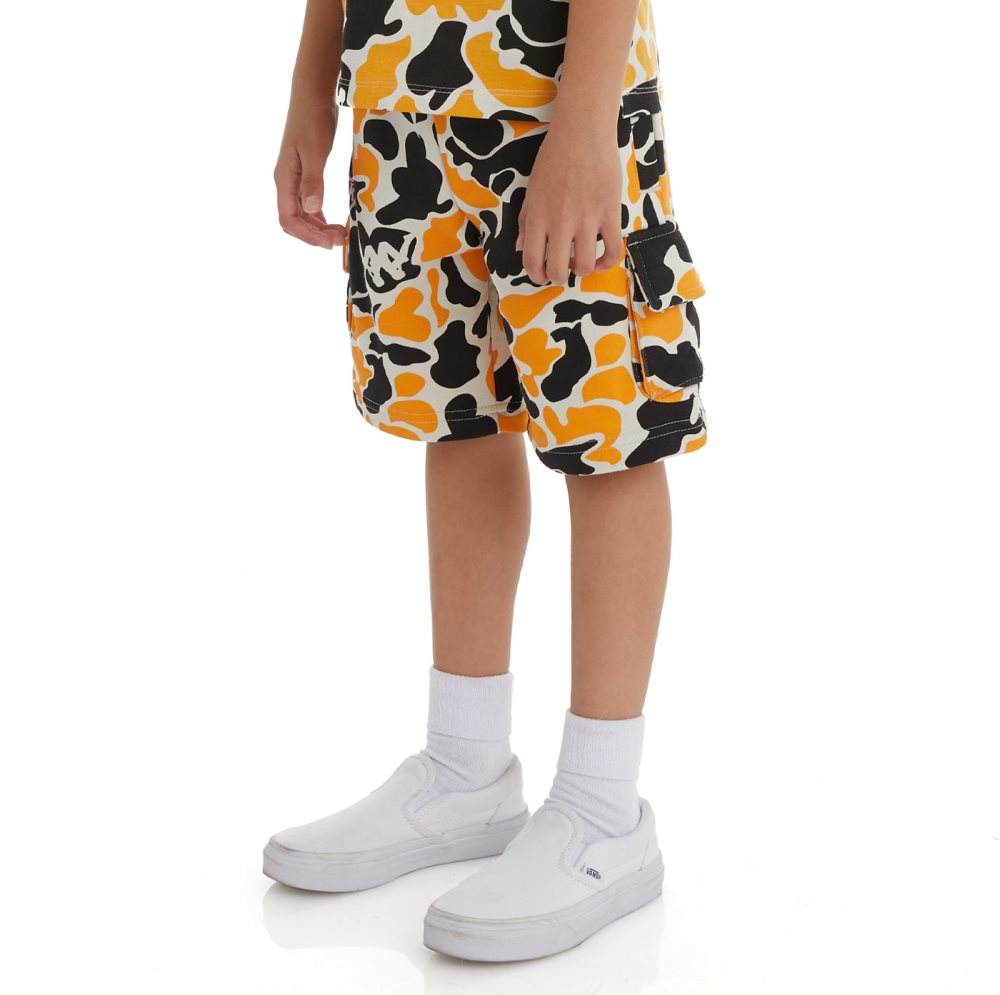 Kappa Authentic Pathos Shorts Black Light Orange | UF8763459
