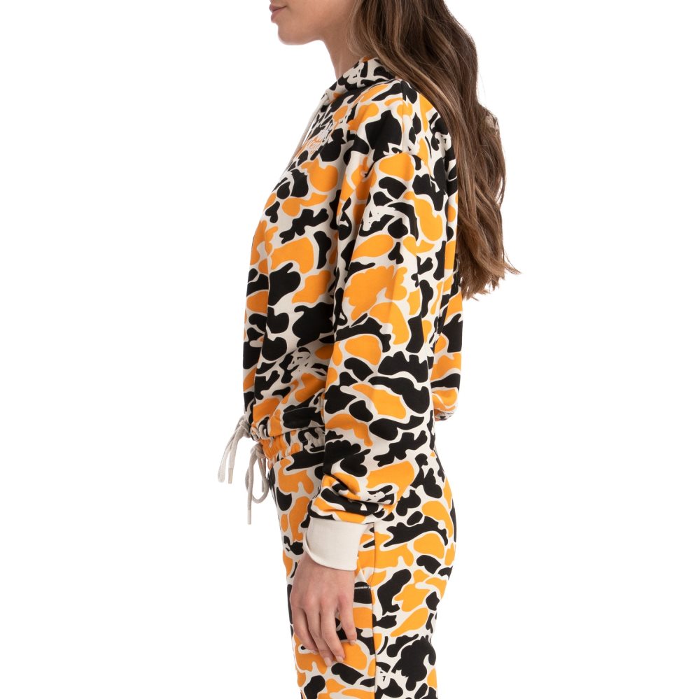 Kappa Authentic People Hoodie Black Light Orange | JY0246593