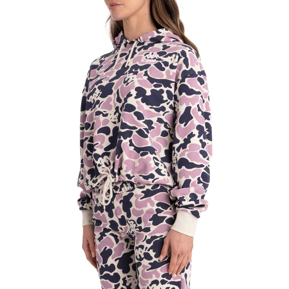 Kappa Authentic People Hoodie Purple | LJ5748291
