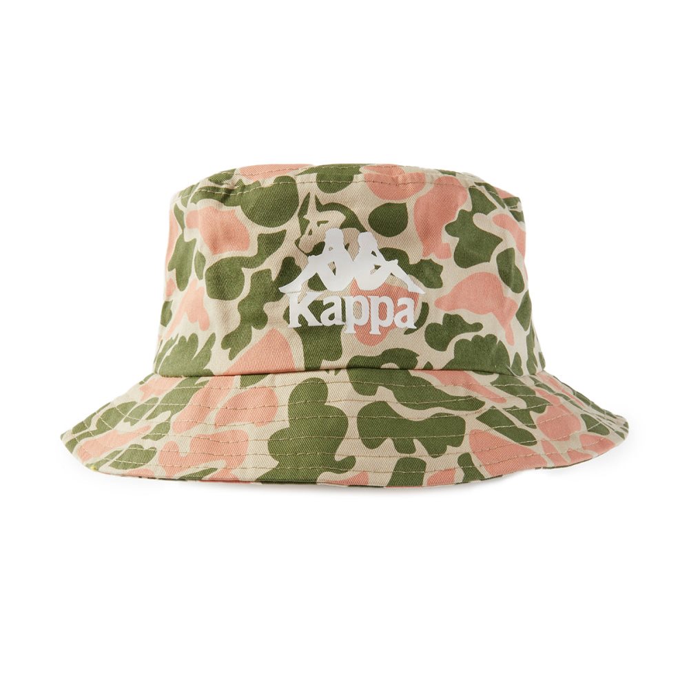 Kappa Authentic Phuket Bucket Hats Olive Green Pink | EC3974215