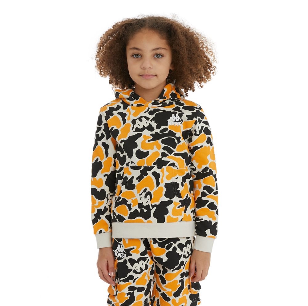 Kappa Authentic Picadilly Hoodie Black Light Orange | OH0492531