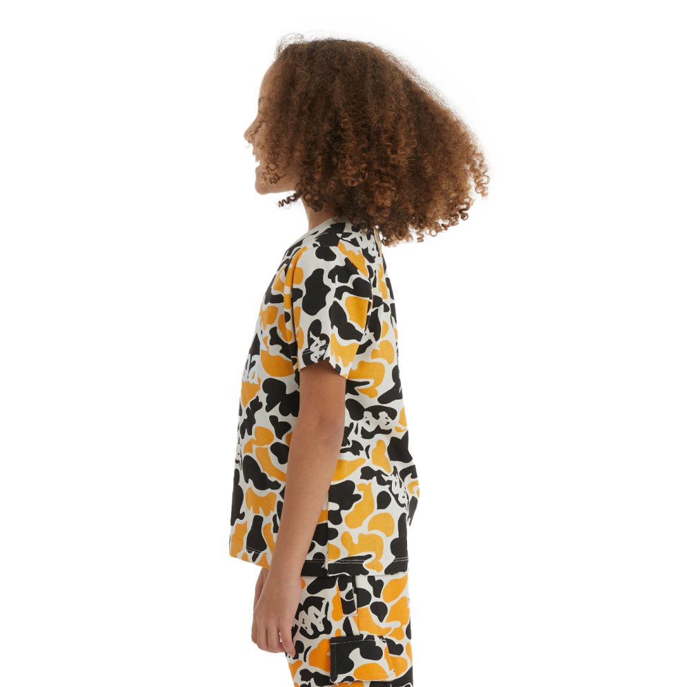 Kappa Authentic Pyllo T Shirts Black Light Orange | HW9850642