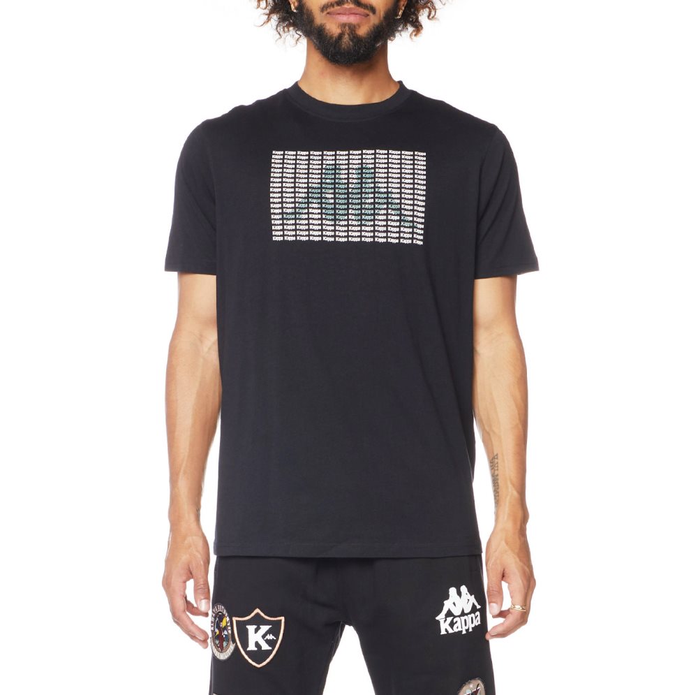 Kappa Authentic Ramone T Shirts Black | TY4586203