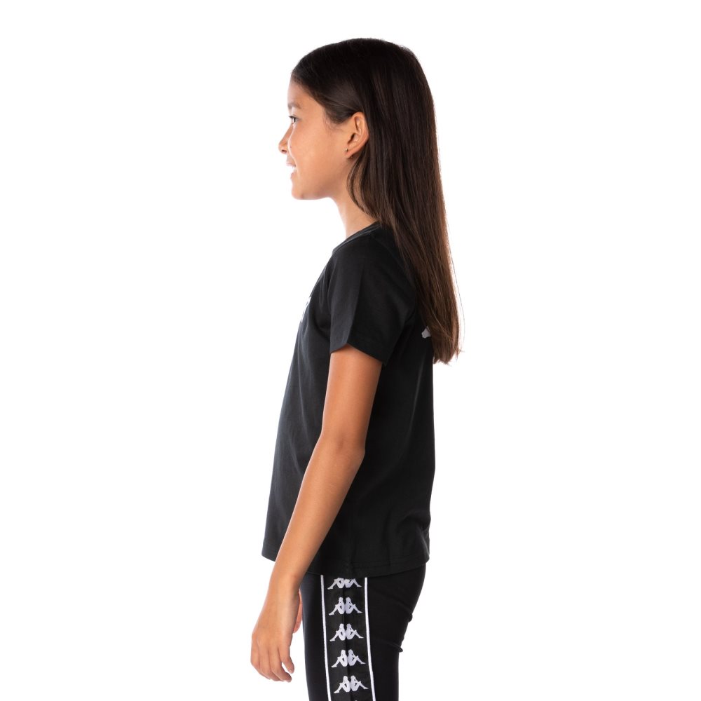 Kappa Authentic Runis T Shirts Black | PU0786435