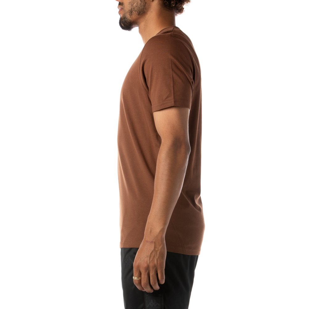 Kappa Authentic Runis T Shirts Brown Red | ST4326105