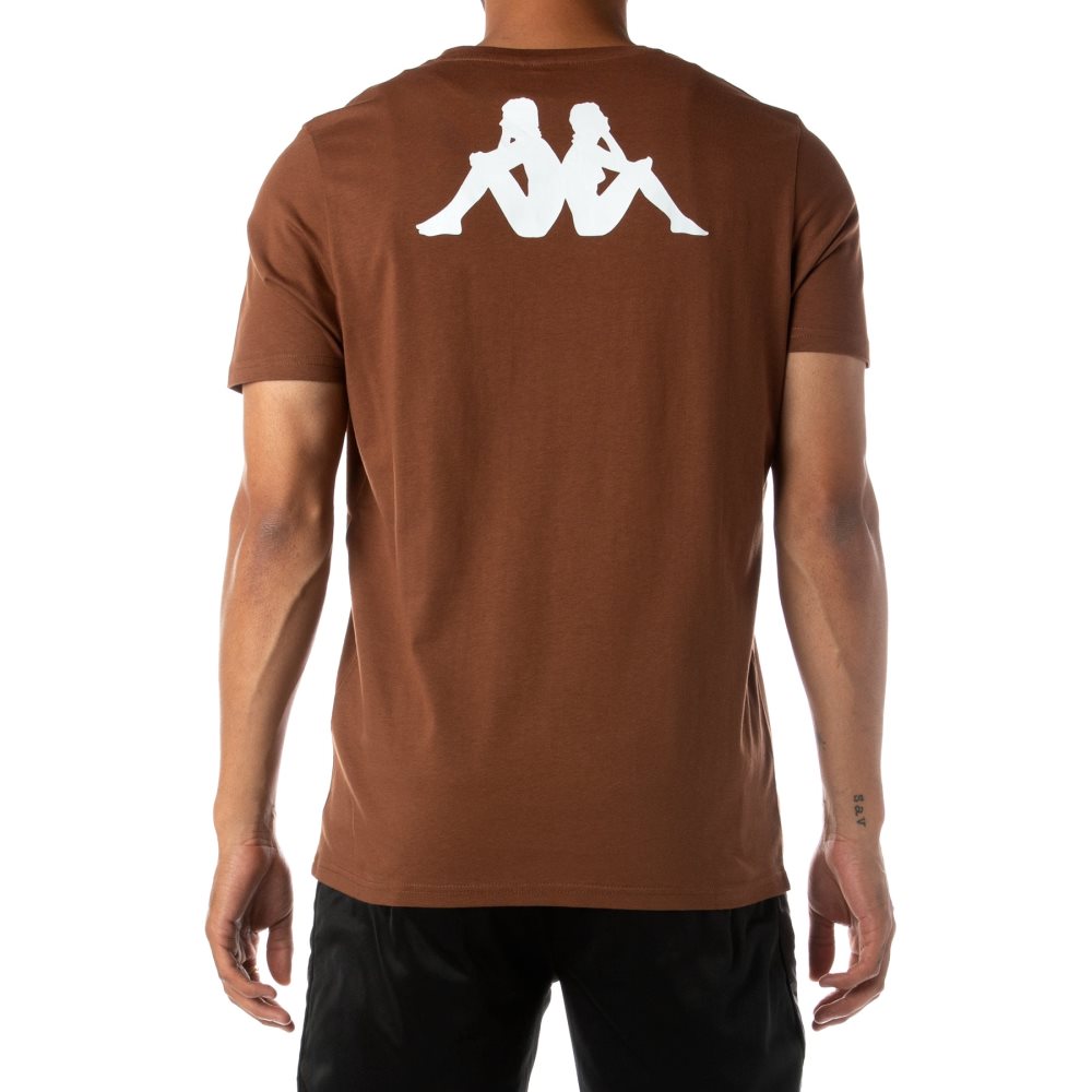Kappa Authentic Runis T Shirts Brown Red | ST4326105