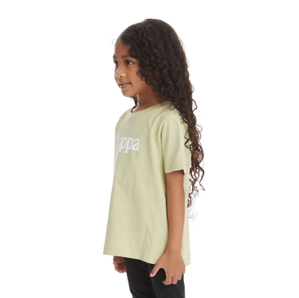 Kappa Authentic Runis T Shirts Green Olive | GS3692074