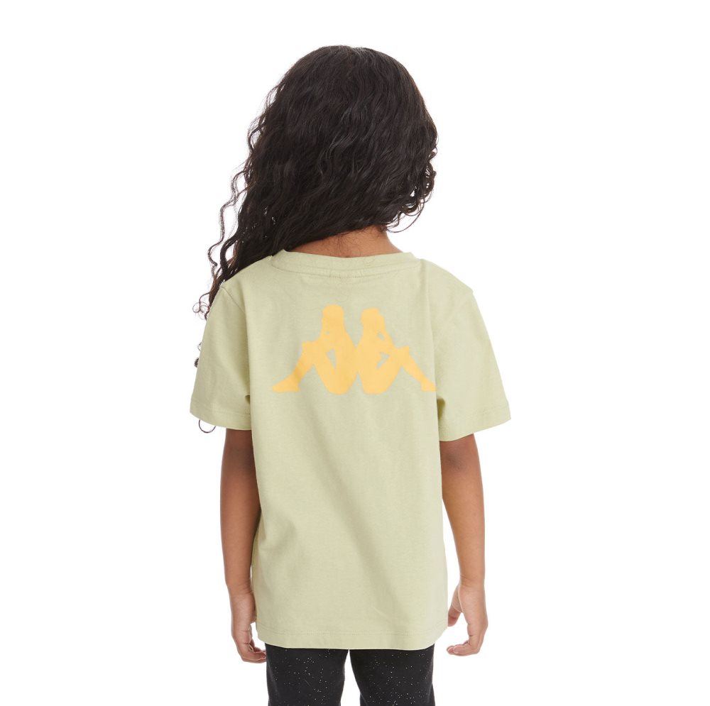 Kappa Authentic Runis T Shirts Green Olive | GS3692074