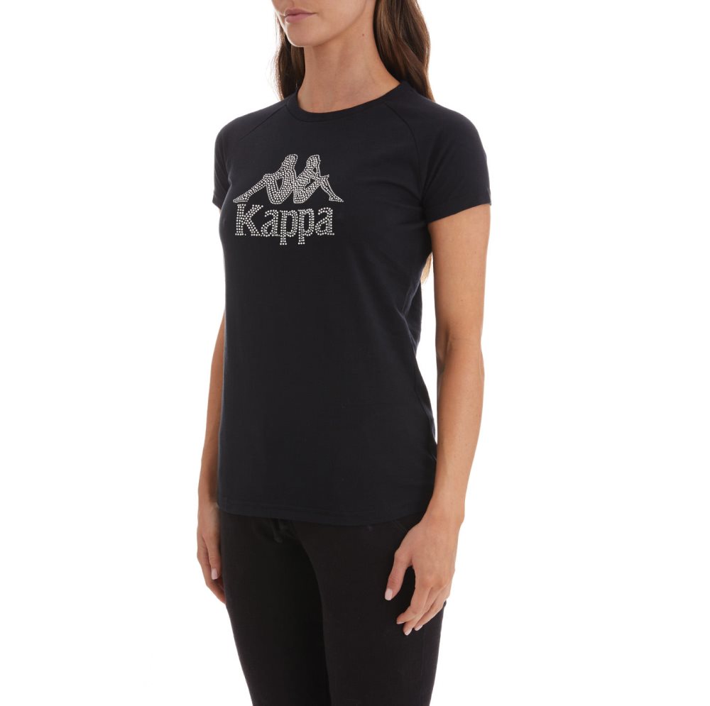 Kappa Authentic Shaira T Shirts Black | UT1750369