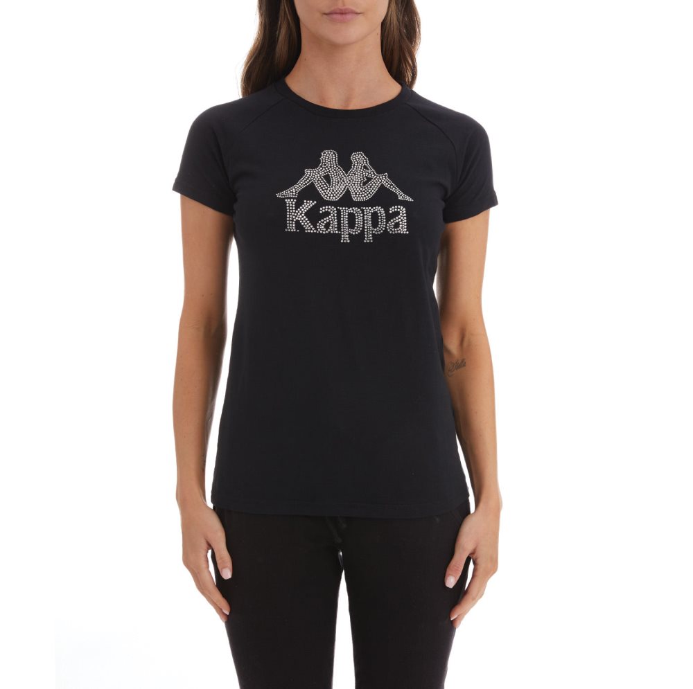 Kappa Authentic Shaira T Shirts Black | UT1750369