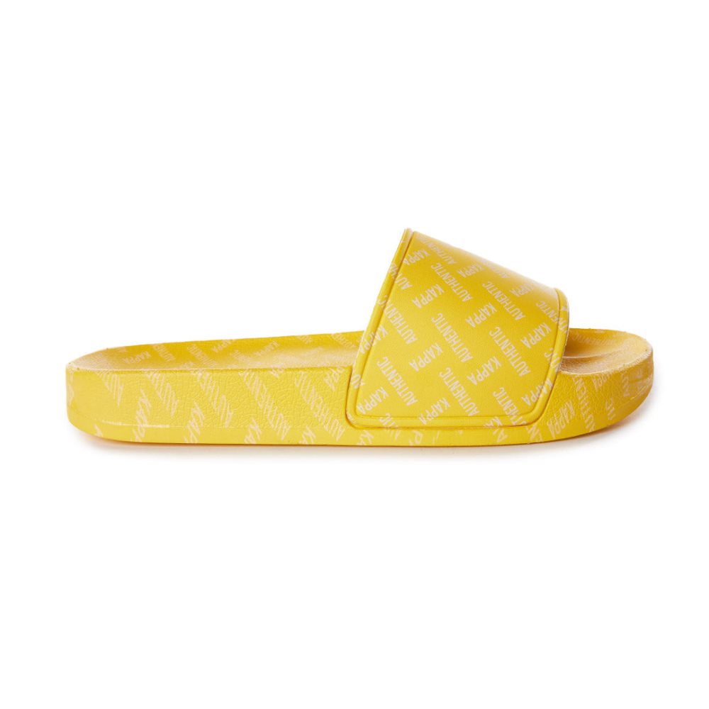 Kappa Authentic Solime 1 Slides Yellow Brown | PY4150976
