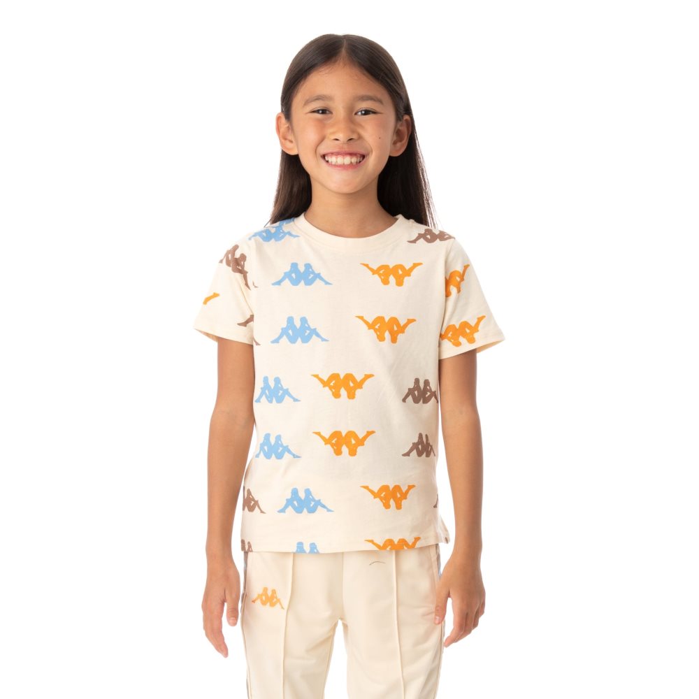 Kappa Authentic Stavoren T Shirts Beige | DG3978260