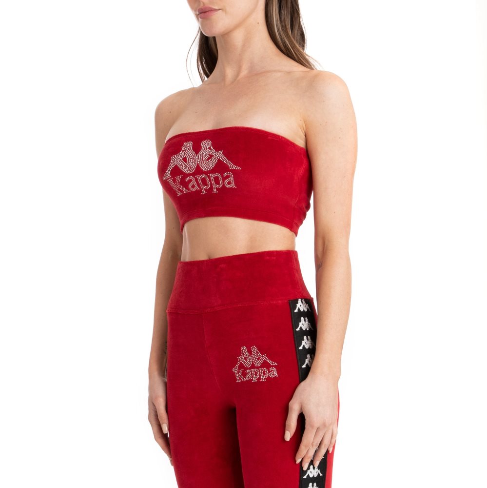 Kappa Authentic Swirlie Bandeau Red | WE1846029