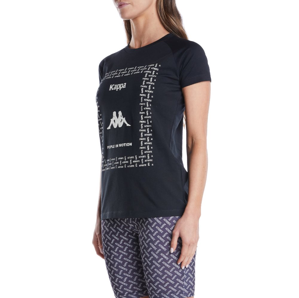Kappa Authentic Taklyc T Shirts Black Brown | IC6187043