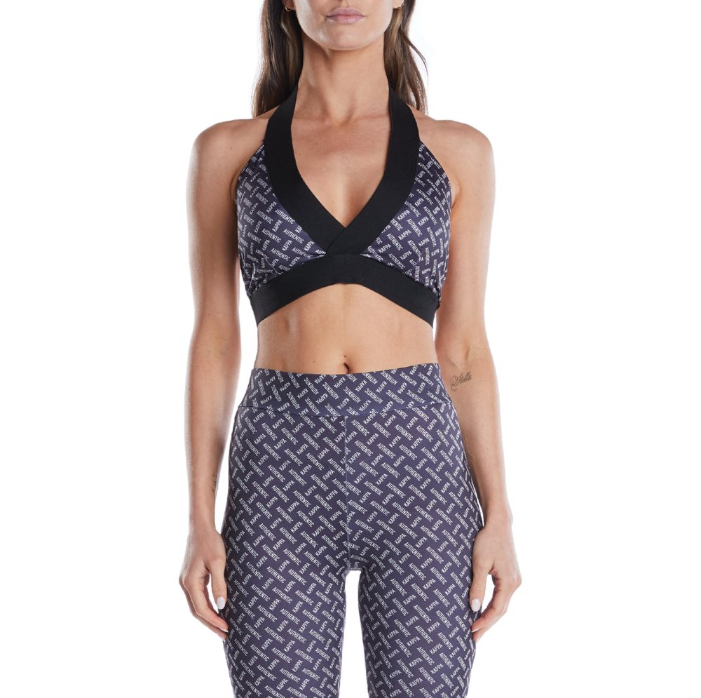 Kappa Authentic Thanos Sports Bra Black Brown | AU6327108