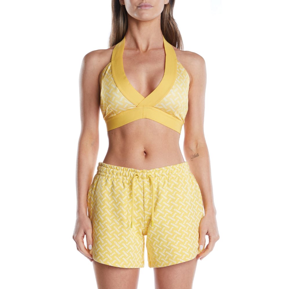 Kappa Authentic Thanos Sports Bra Yellow Brown | MG0456281