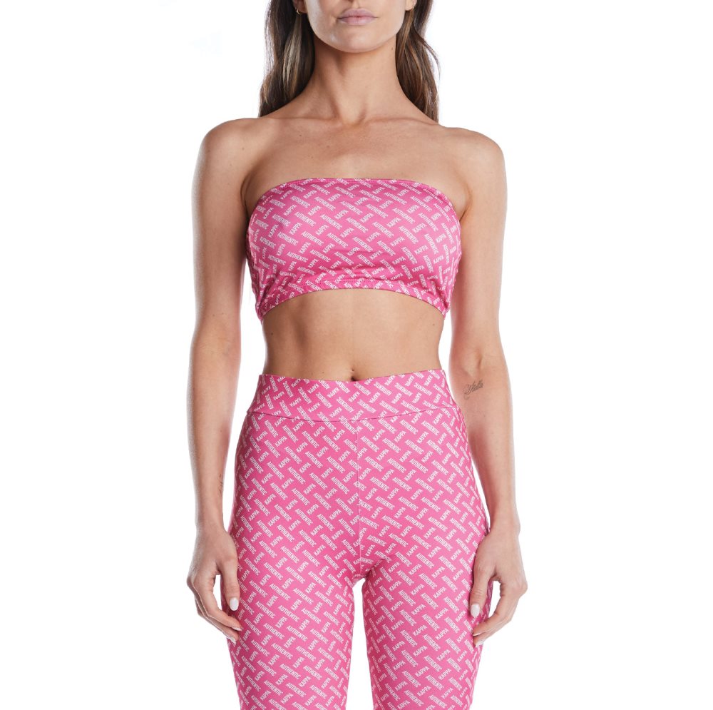 Kappa Authentic Toppix Tube Top Sports Bra Pink Brown | DW6380479