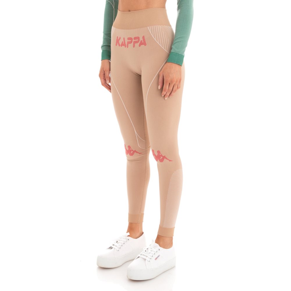 Kappa Authentic Trybunalski Knit Leggings Beige | ER8492107