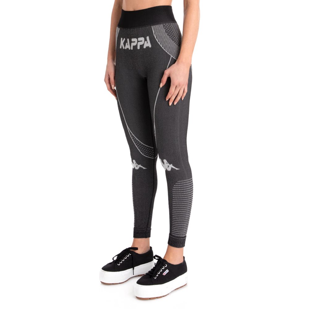 Kappa Authentic Trybunalski Leggings Black | WP1428590
