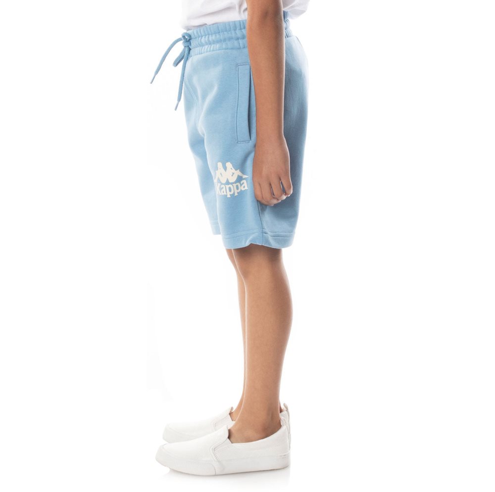 Kappa Authentic Uppsala Shorts Light Blue Brown | KQ5018796