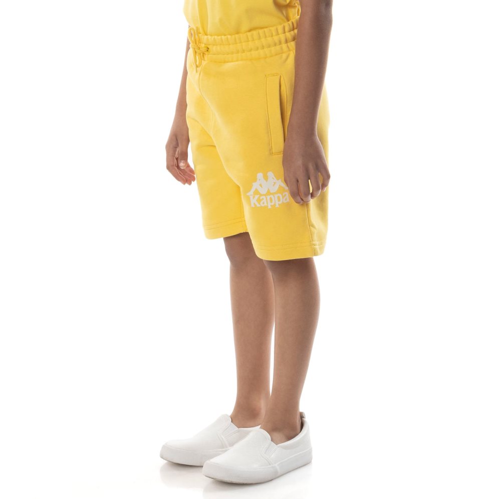 Kappa Authentic Uppsala Shorts Yellow Brown | ZB6719450