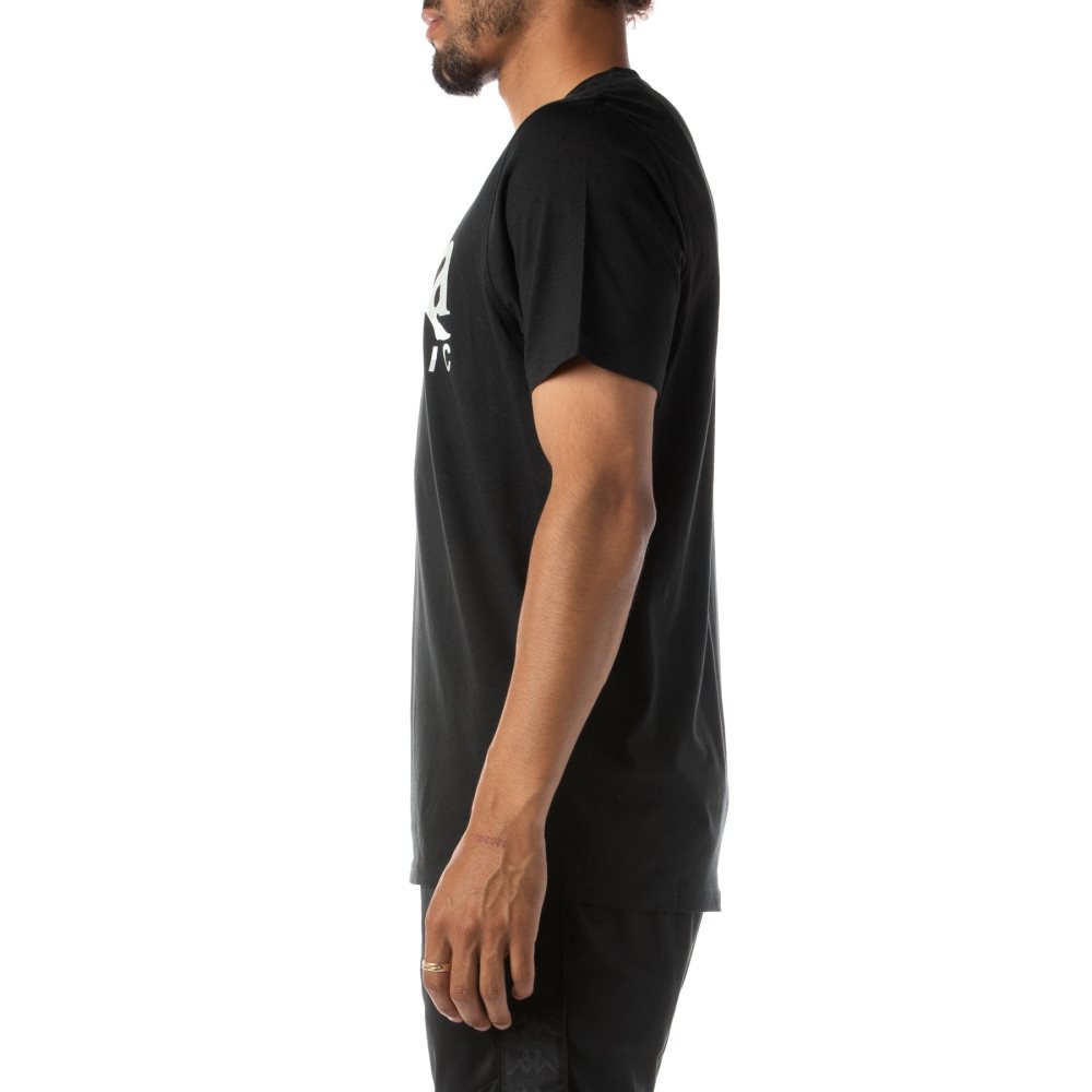 Kappa Authentic Vanguard T Shirts Black | TR4801573