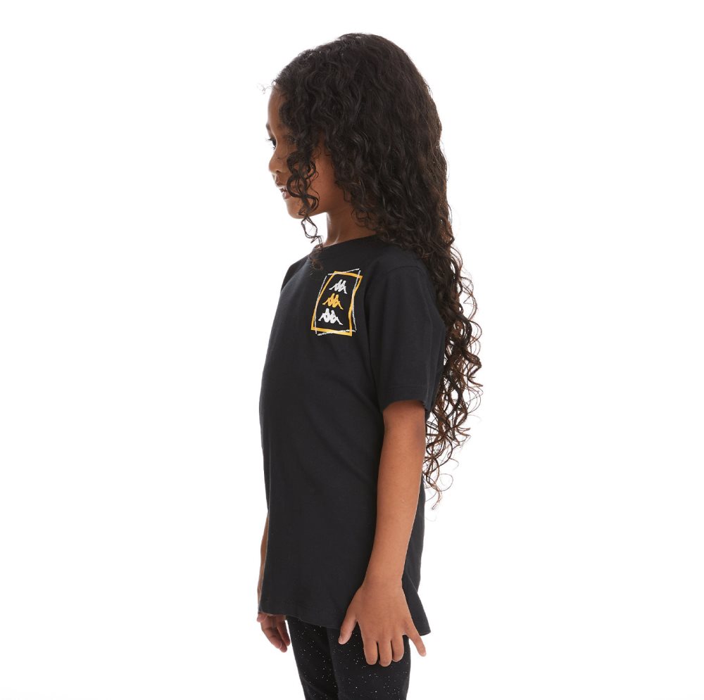Kappa Authentic Vlado T Shirts Black | XH6935704