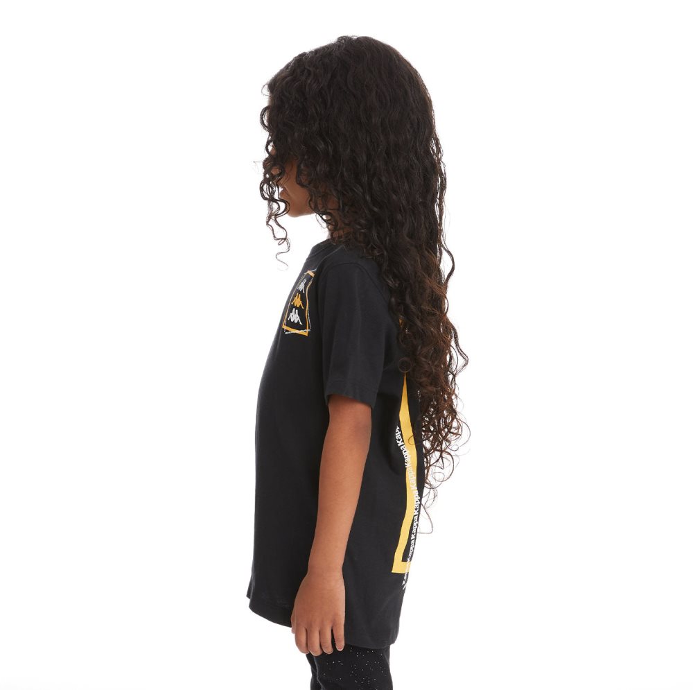 Kappa Authentic Vlado T Shirts Black | XH6935704