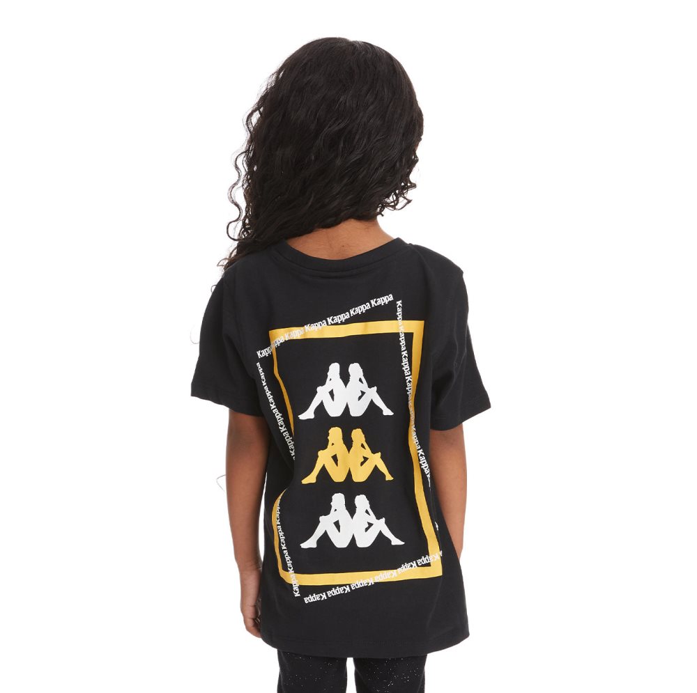 Kappa Authentic Vlado T Shirts Black | XH6935704