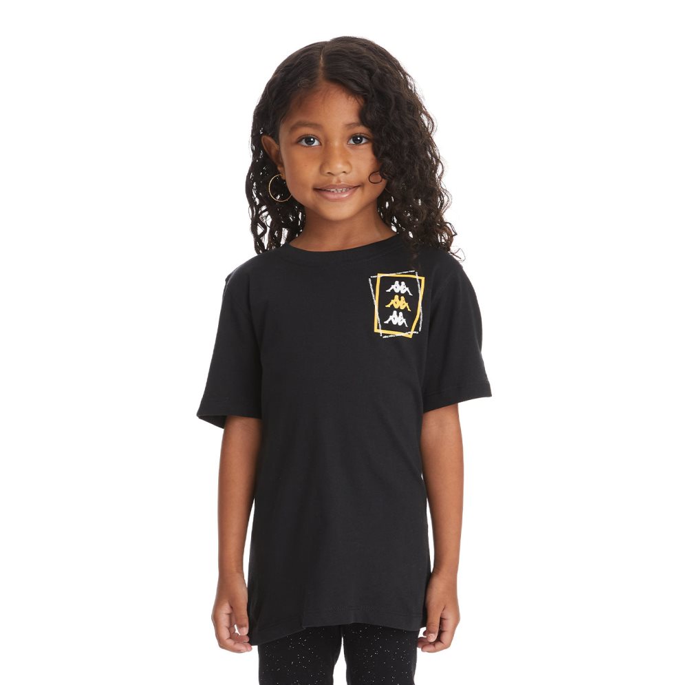 Kappa Authentic Vlado T Shirts Black | XH6935704