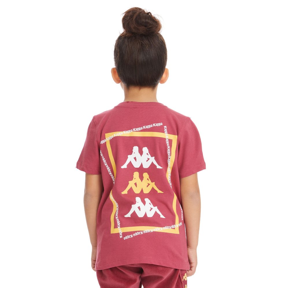 Kappa Authentic Vlado T Shirts Burgundy | LS9867154