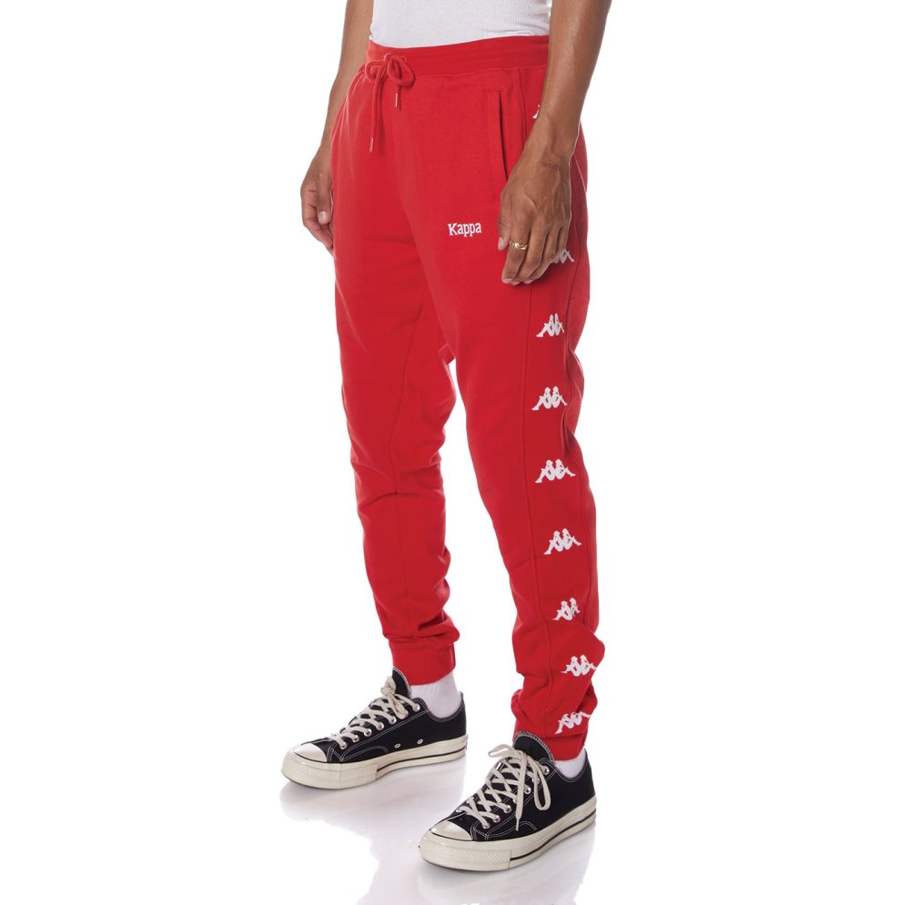 Kappa Authentic Volki Sweatpants Red White | TB9836710