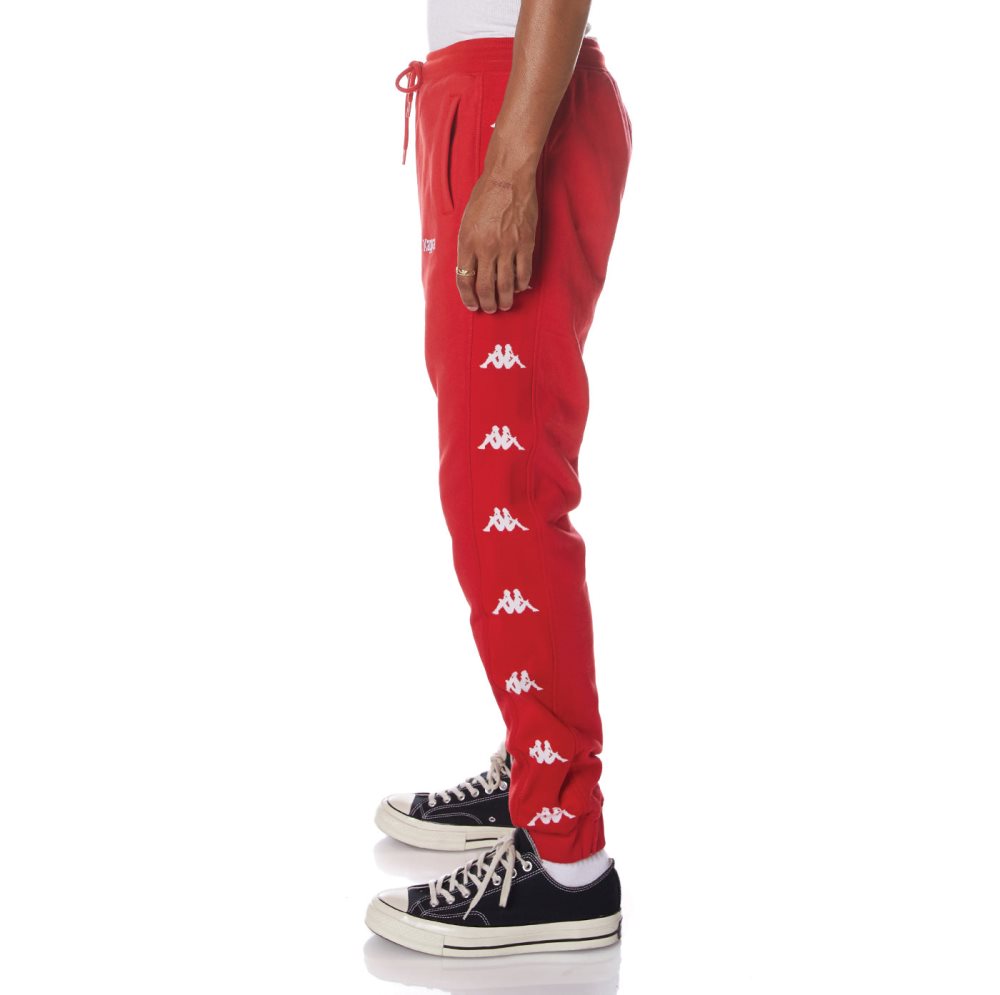 Kappa Authentic Volki Sweatpants Red White | TB9836710