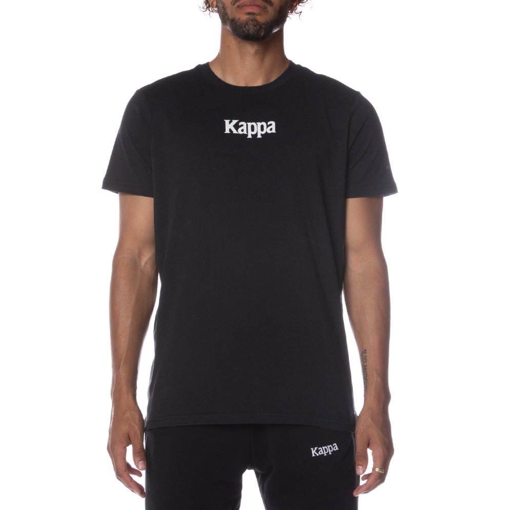 Kappa Authentic Vornit T Shirts Black | YS5498326