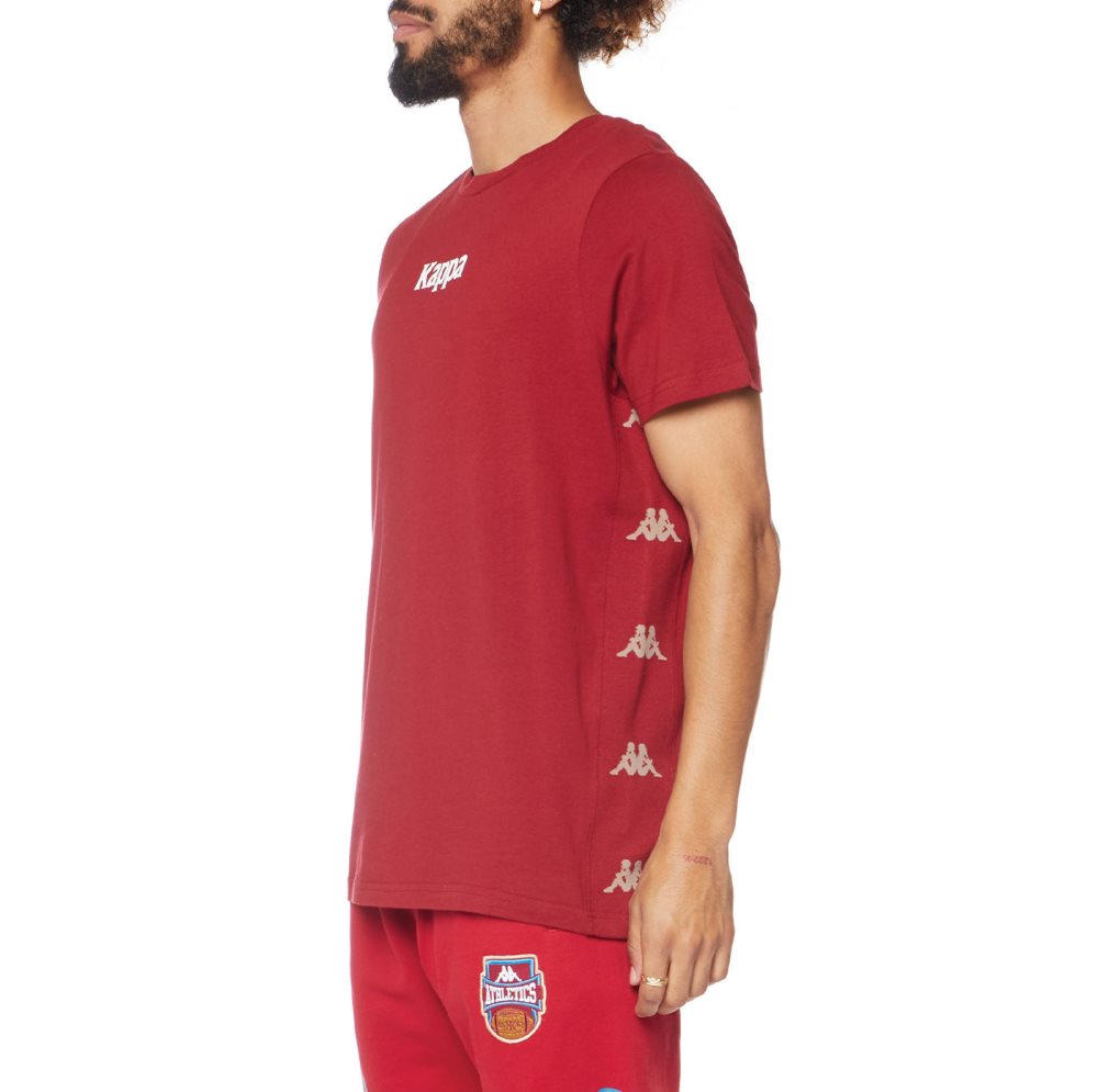 Kappa Authentic Vornit T Shirts Burgundy | MF5218460