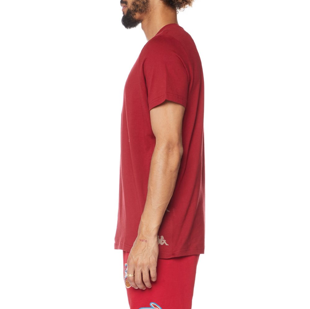 Kappa Authentic Vornit T Shirts Burgundy | MF5218460