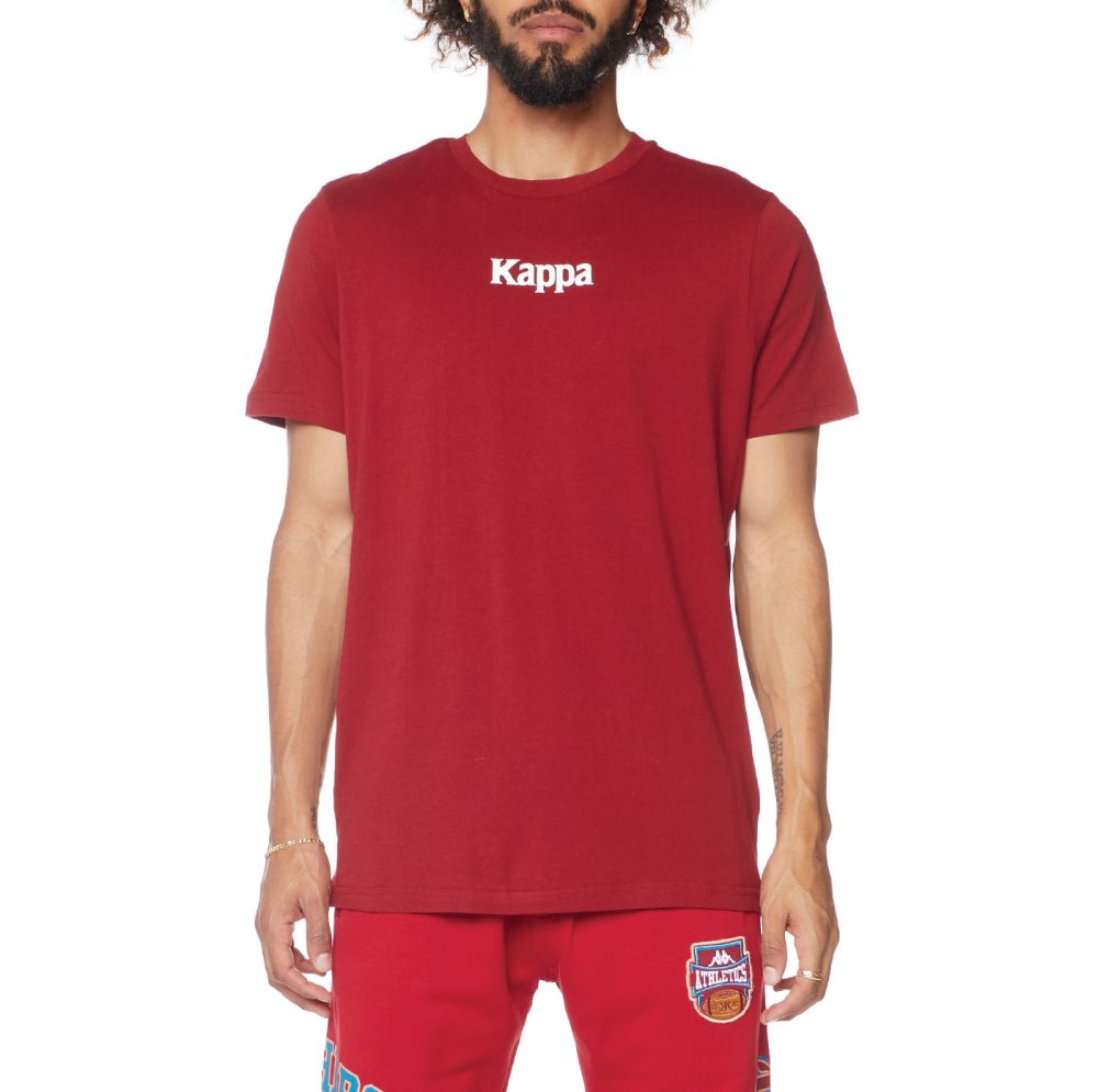 Kappa Authentic Vornit T Shirts Burgundy | MF5218460