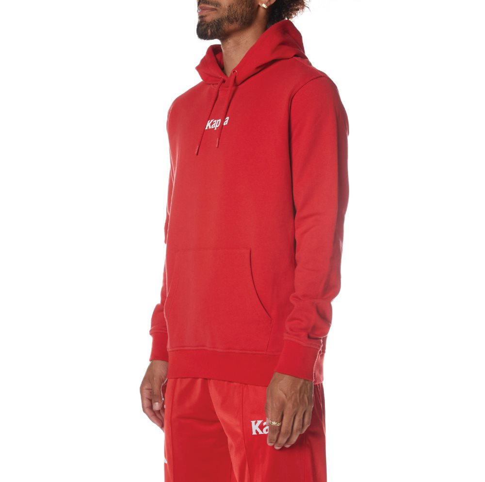 Kappa Authentic Vulgund Hoodie Red White | YT6279583