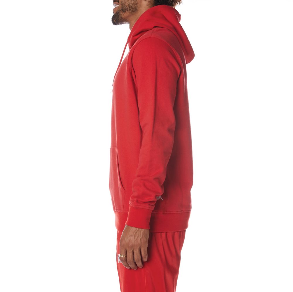 Kappa Authentic Vulgund Hoodie Red White | YT6279583