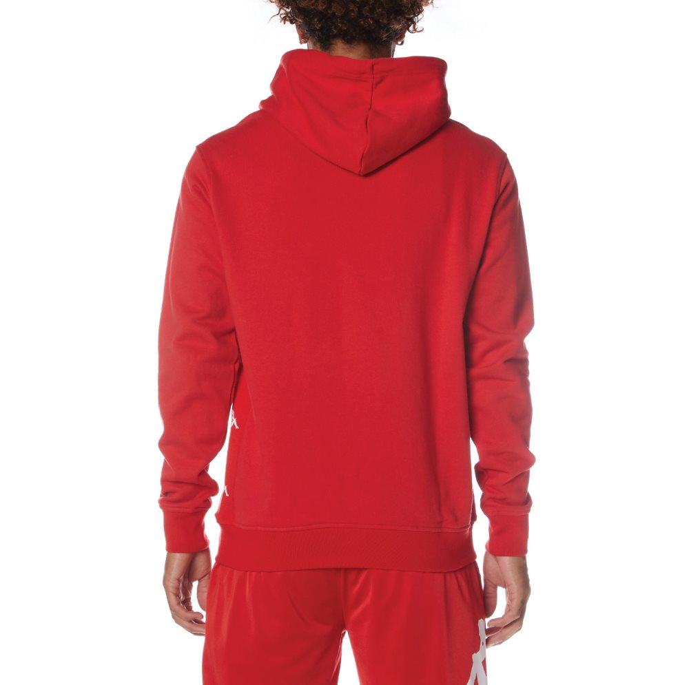 Kappa Authentic Vulgund Hoodie Red White | YT6279583