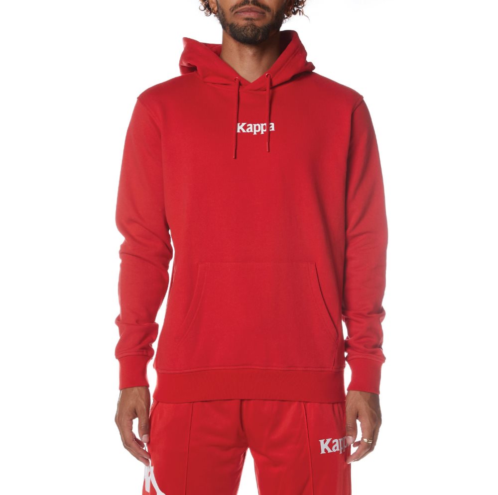 Kappa Authentic Vulgund Hoodie Red White | YT6279583