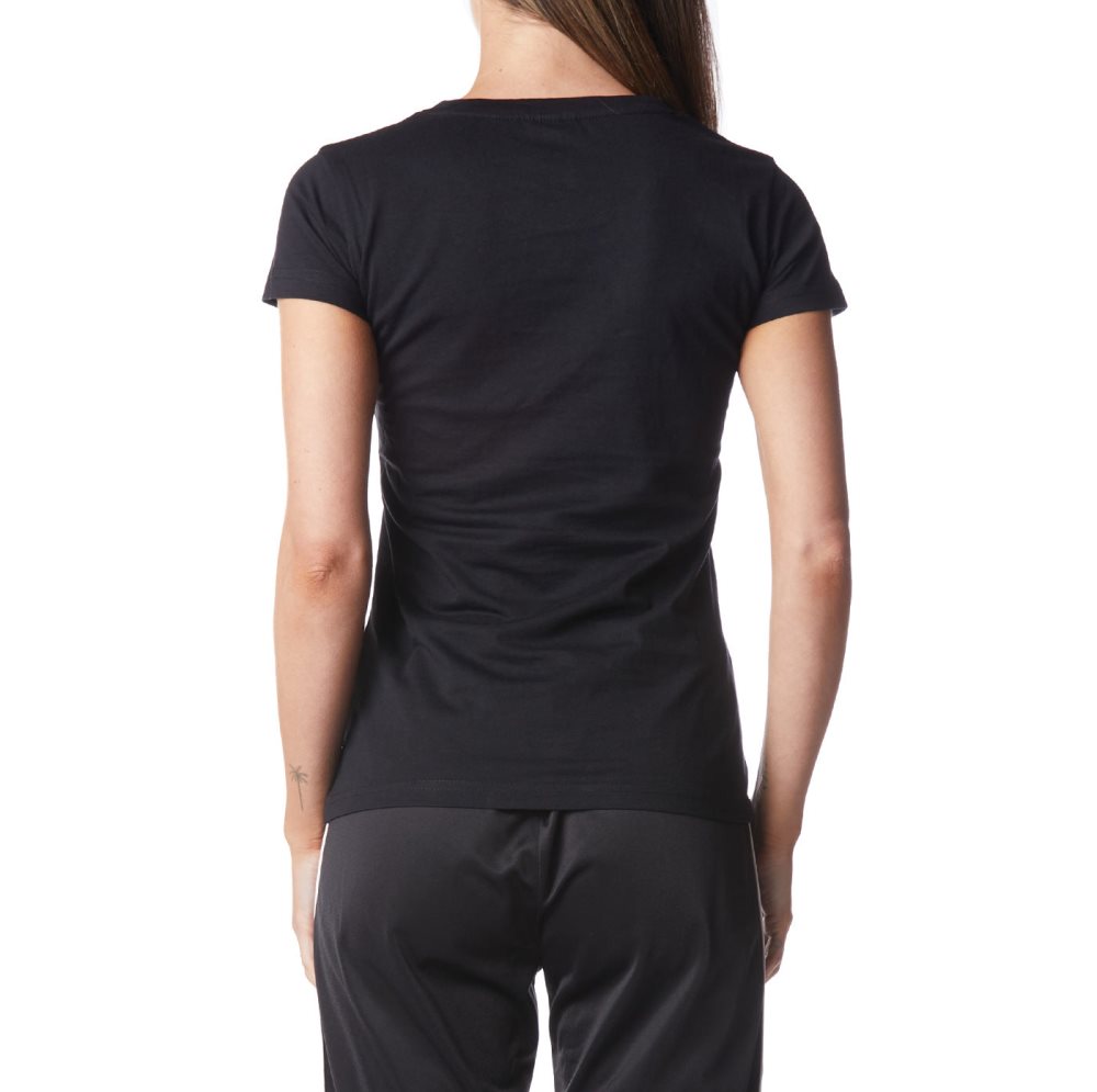 Kappa Authentic Westessi T Shirts Black White | CI0614985