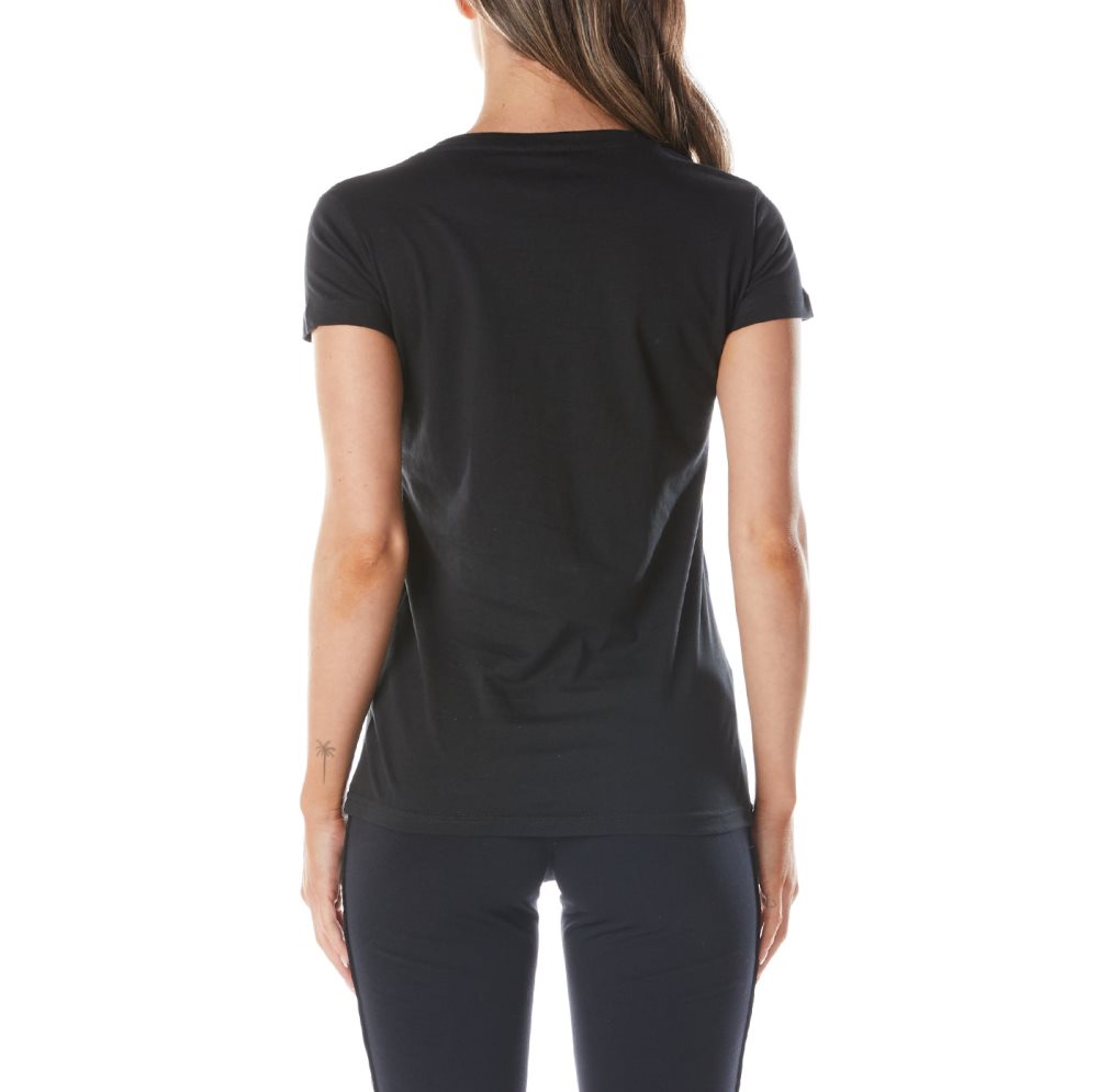 Kappa Authentic Westessi T Shirts Black Brown | EU9751842