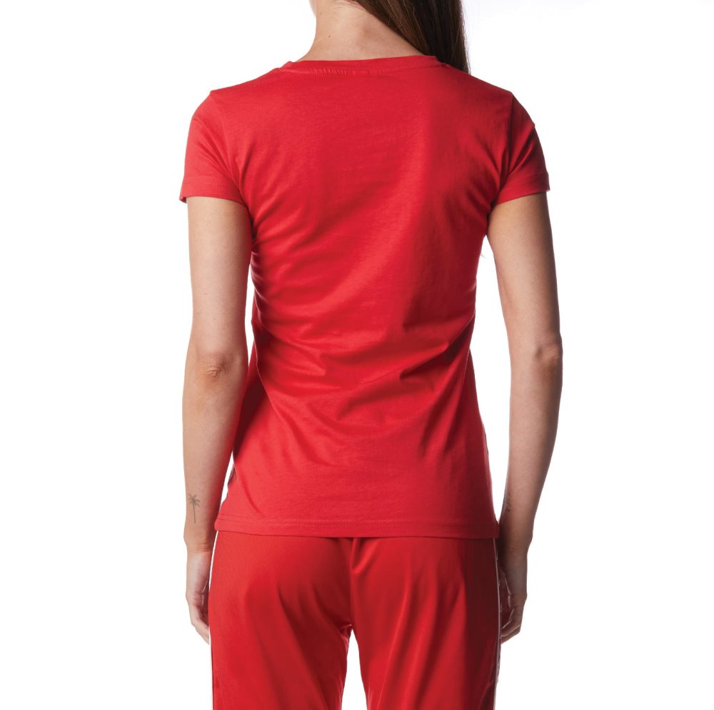 Kappa Authentic Westessi T Shirts Red White | PB0964815